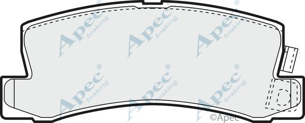 APEC BRAKING Комплект тормозных колодок, дисковый тормоз PAD1373